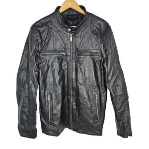 Excelled Rogue Black Leather Jacket L